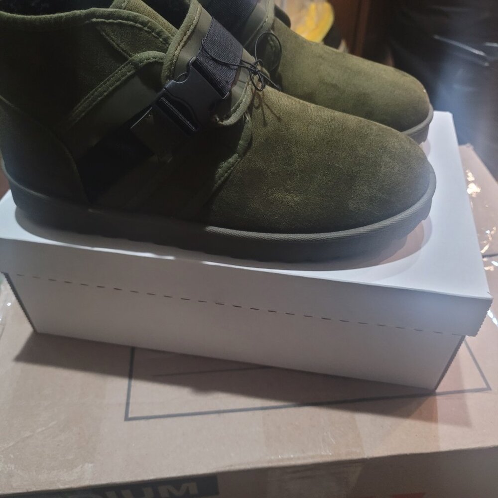 American Exchange Insulated Fur Boots - GREEN